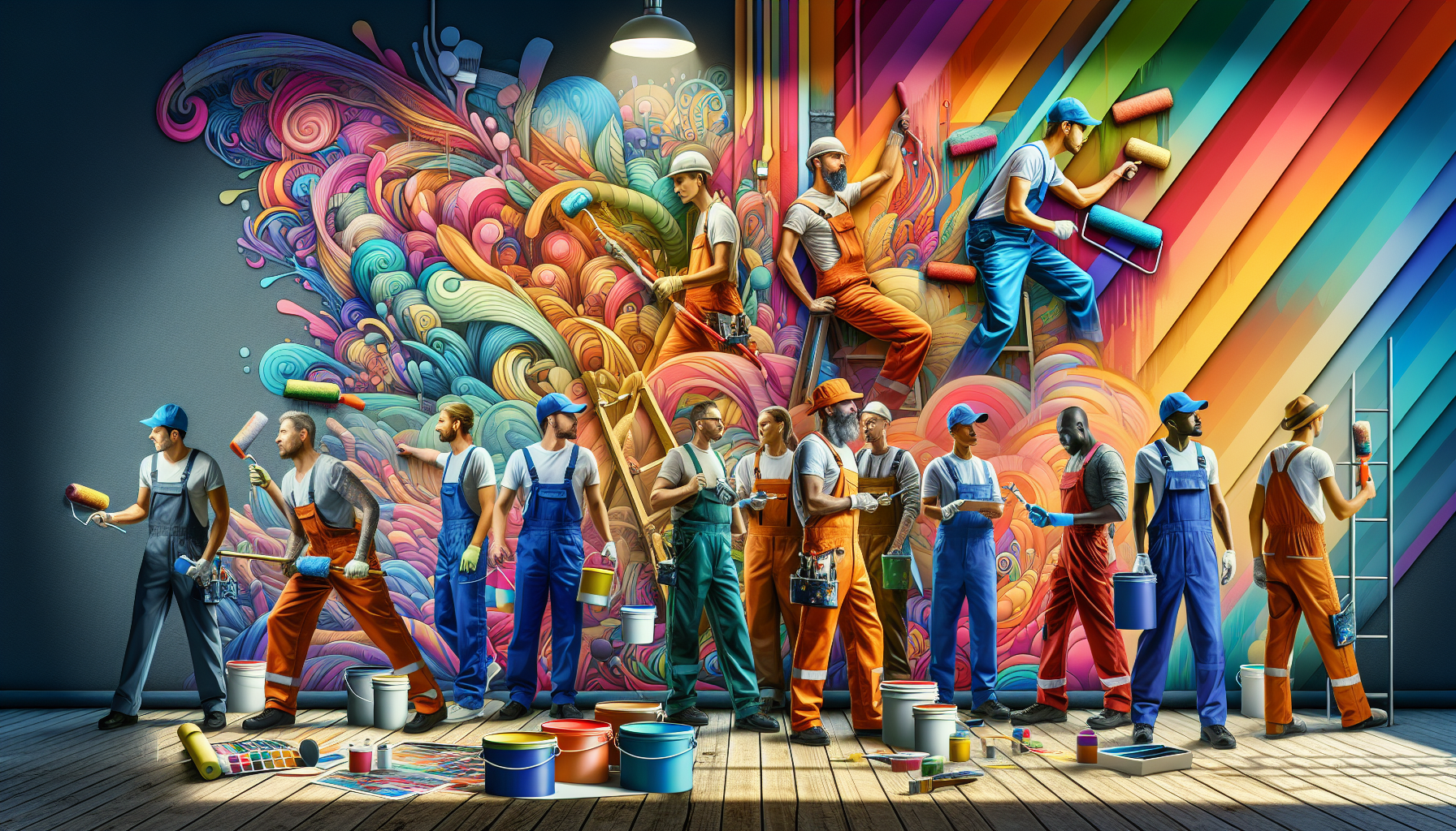 how do professional painters paint a wall?